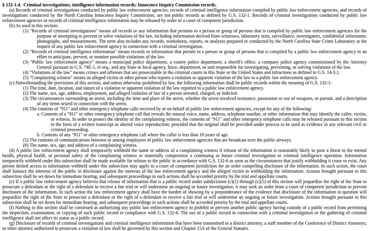 Graham County arrest information statute and public record limits